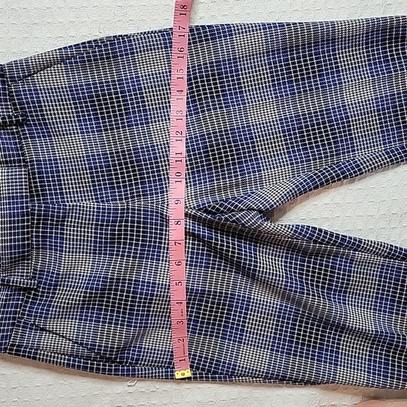 Reiss Josie taylored Trousers, Blue Plaid, Size 2 - Picture 12 of 13